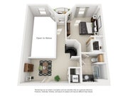 Avana on Wishire_2BD 2 STORY - 1328 SF - E_2floor - 3D for Web - Avana on Wilshire