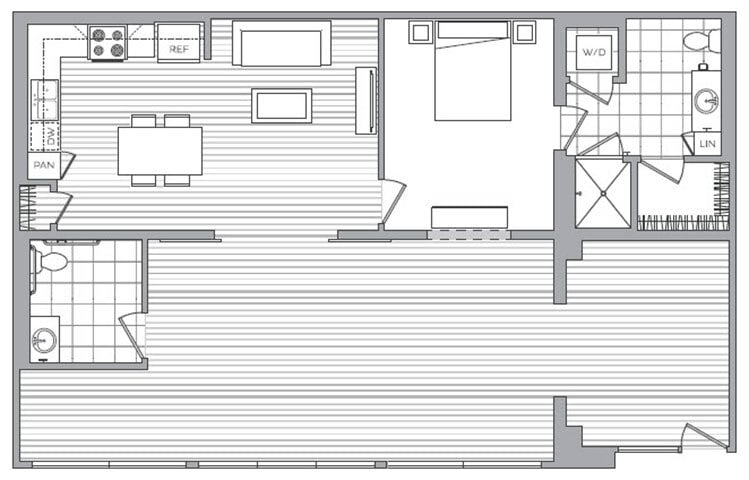 Floor Plan - 2x2 B4-W