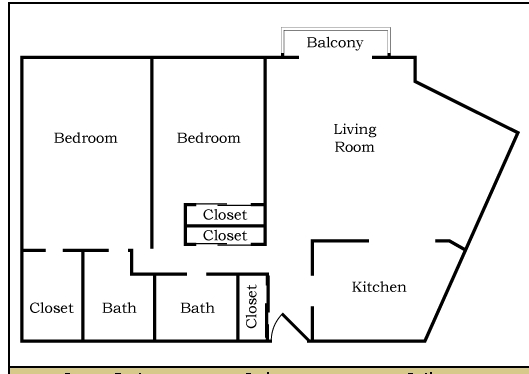 Plan H - Mar G - 2x2E - (2BR)