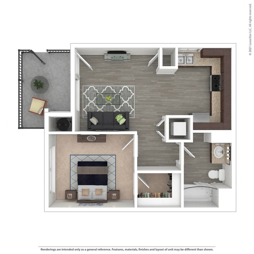 Floor Plan - 1 Bedroom Plan B