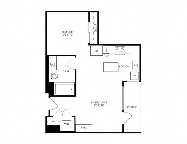 Floor Plan - 1x1 - G1-L