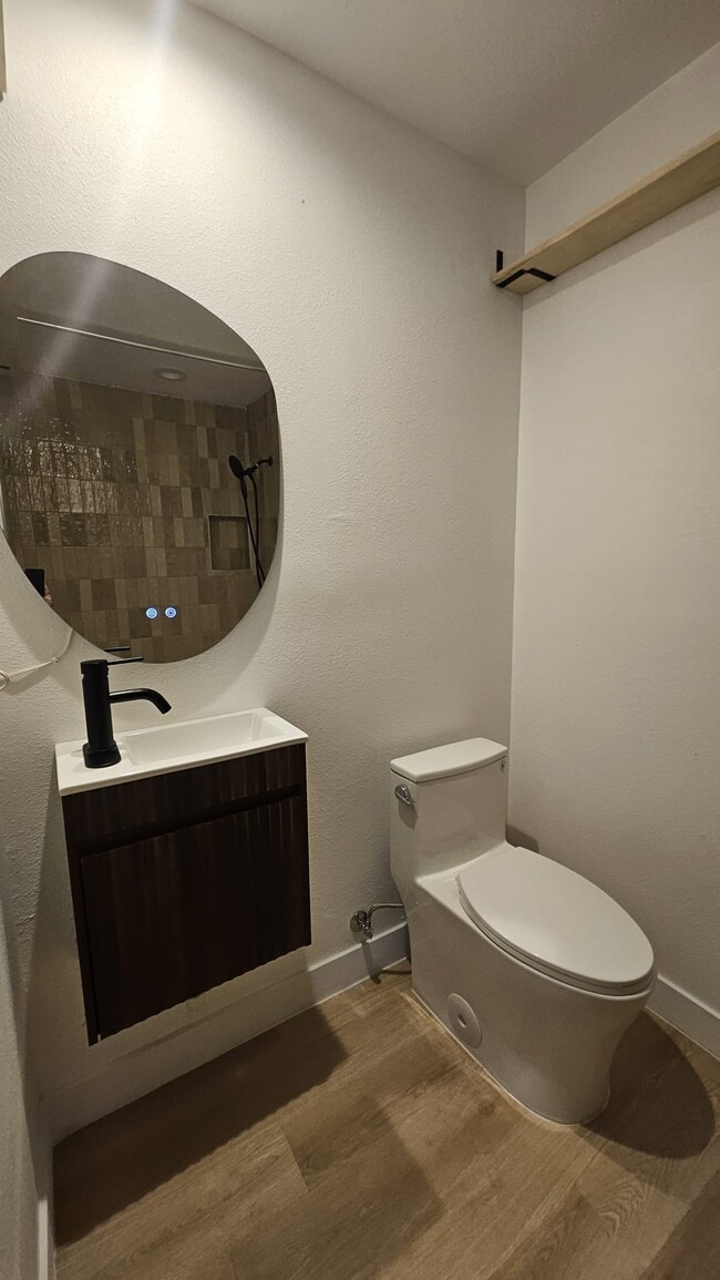 Bathroom w/ LED Light Mirror - 3046 Miguel St Unit Detached Studio Apartment