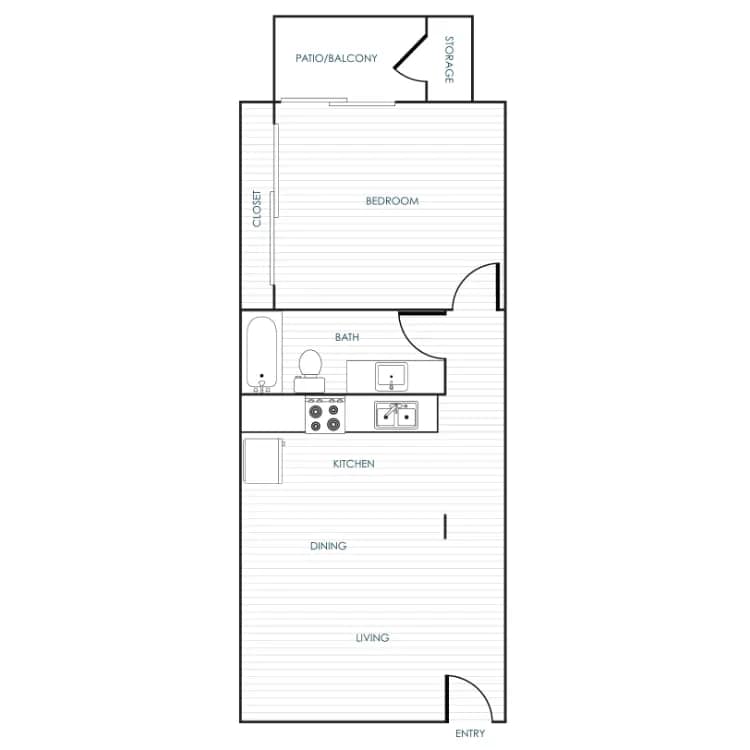 Floor Plan - One Bedroom