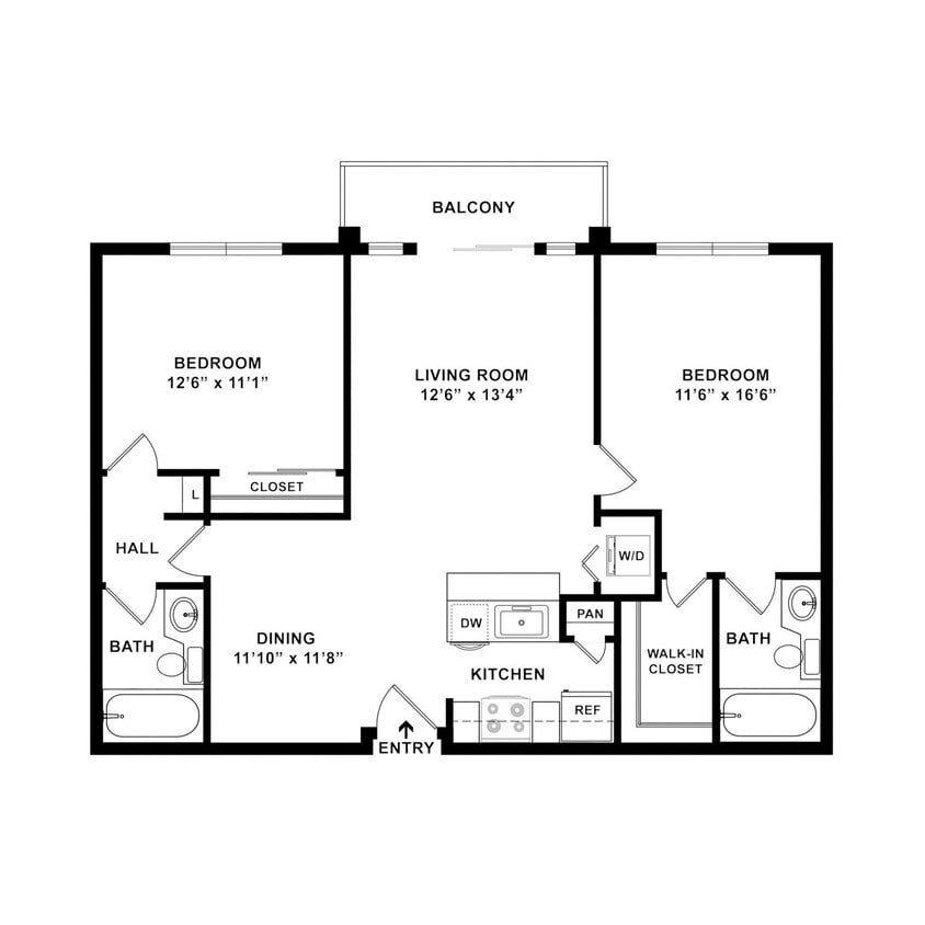Floor Plan - 2x2C P
