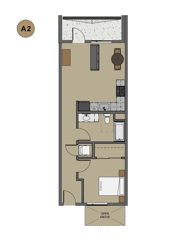 Floor Plan - 1X1 A-2