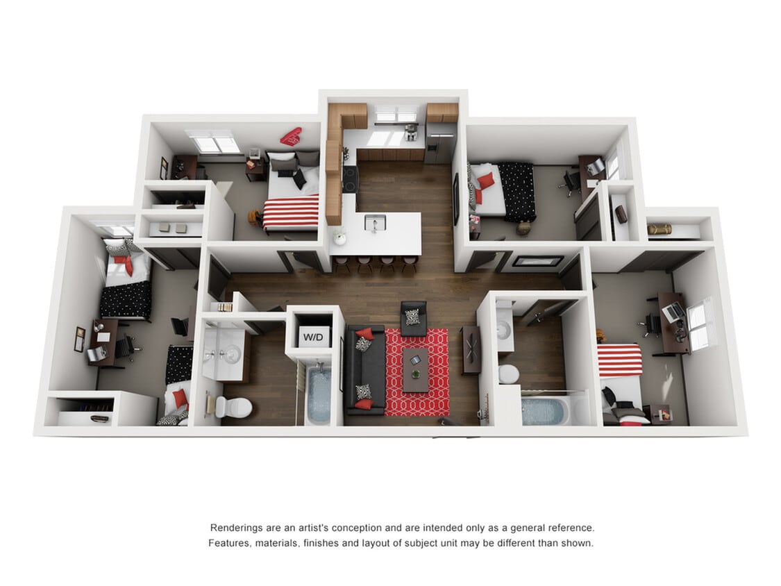 Curve - 4BR/2BA - Curve - B