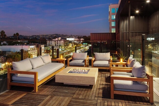 Rooftop Terrace w/ Fire Pit at Ten 310 in Los Angeles, CA. - Ten310