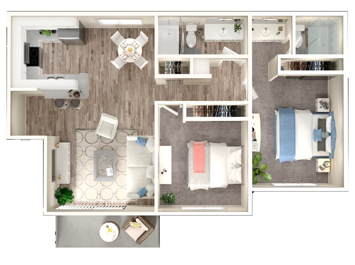 Floor Plan - Two Bedroom Apartment (Type B)
