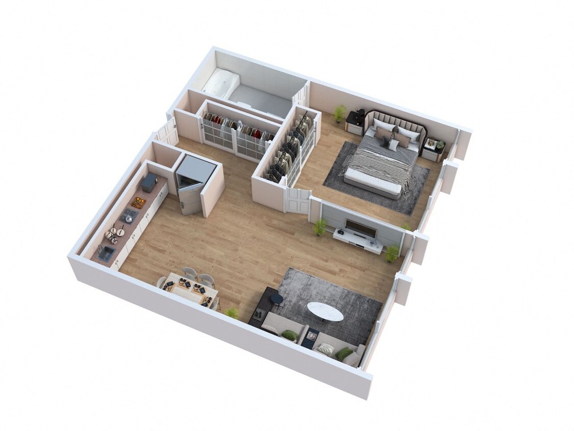 Floor Plan - One Bedroom D