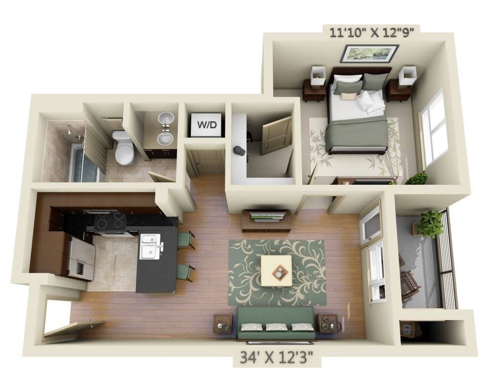 One Bedroom A - A1A
