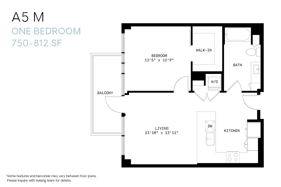 Floor Plan - One Bedroom A5m