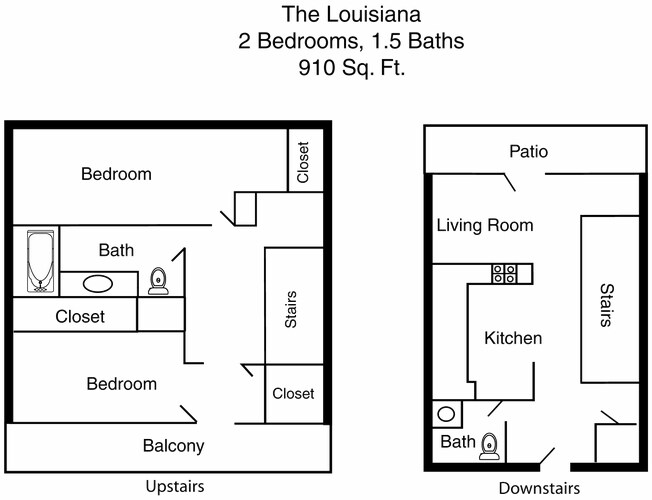 The Louisiana - The Louisiana - 2 BR, 1.5 BA Townhome