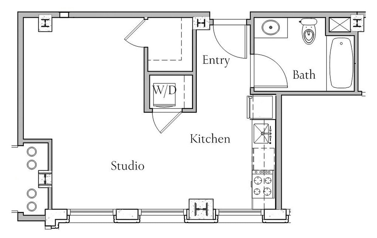 Studio C Floorplan - Studio - C