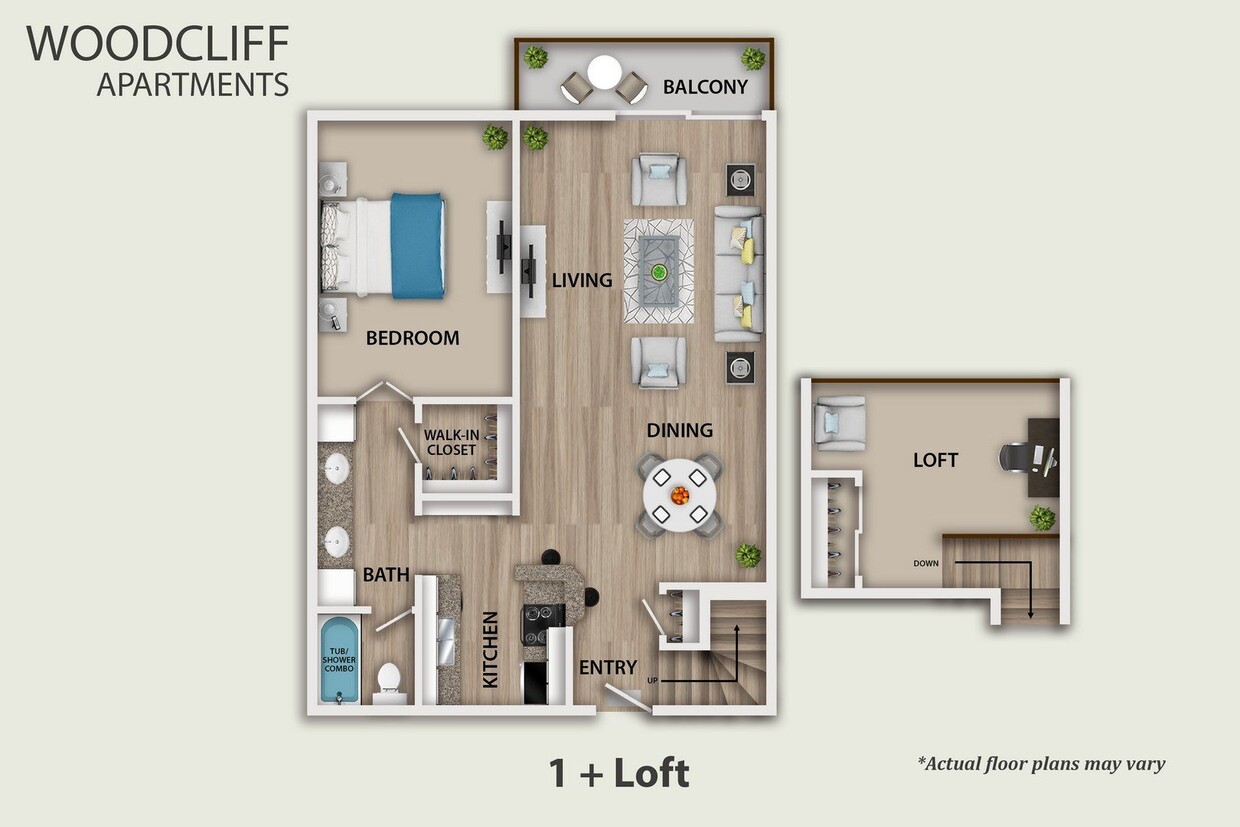Floor Plan - 1 Bedroom A Plus Loft 