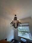 This is an elegant Wrought iron crystal chandelier in your cozy dining room, which faces Century Cit - 1859 1/2 Pandora Ave Unit 1
