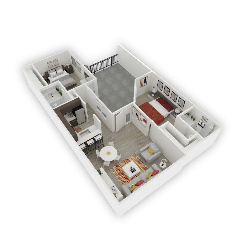 2 Bedroom 2 Bath - Two  Bedrooms  + Two Bathrooms