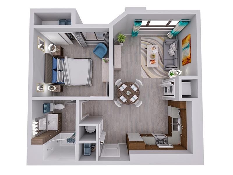 Floor Plan - 1 Bedroom