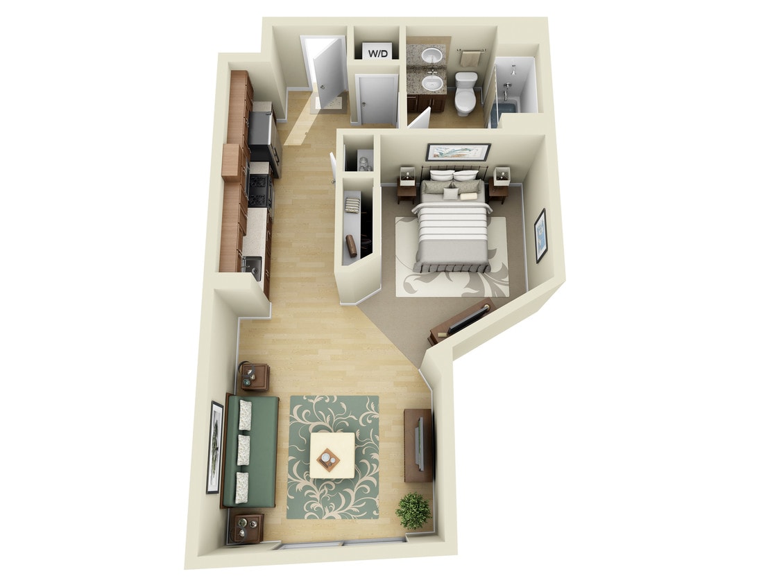 Floor Plan - Figueroa JR One Bedroom JR1