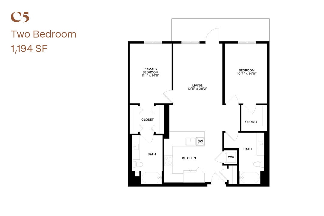 Floor Plan - Two Bedroom C5