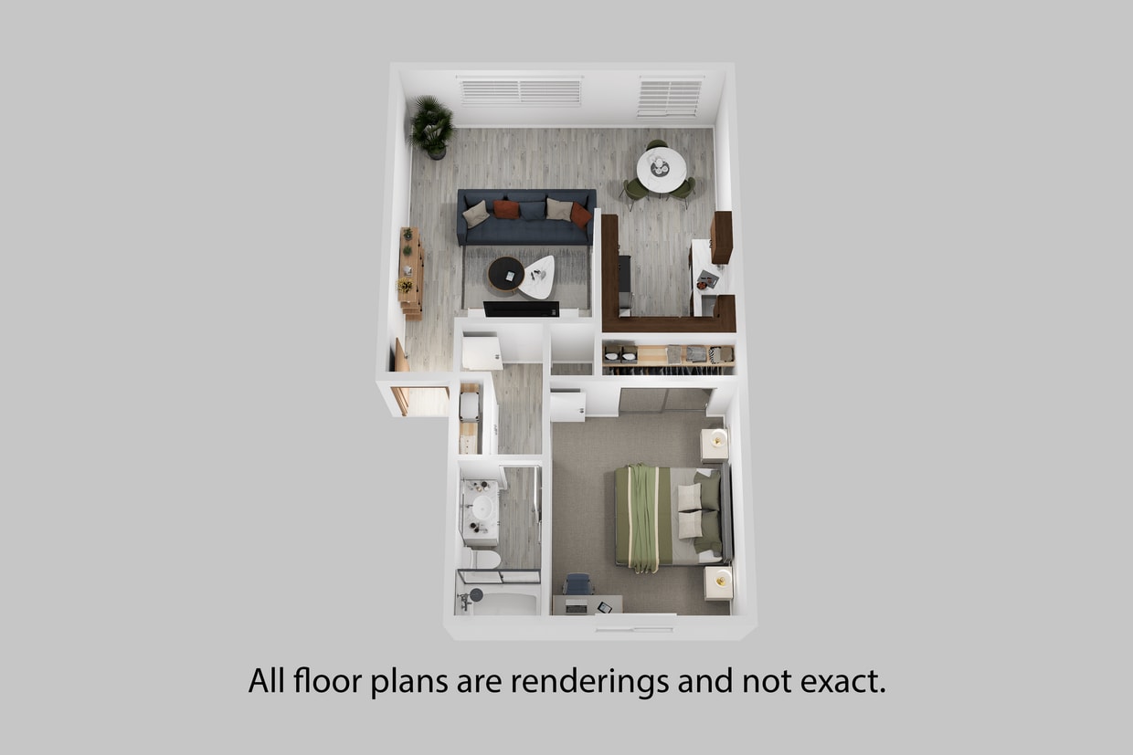 Floor Plan - One Bedroom + One Bath