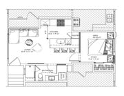 layout of apartment 250 sqft - 2827 2nd St Apartments