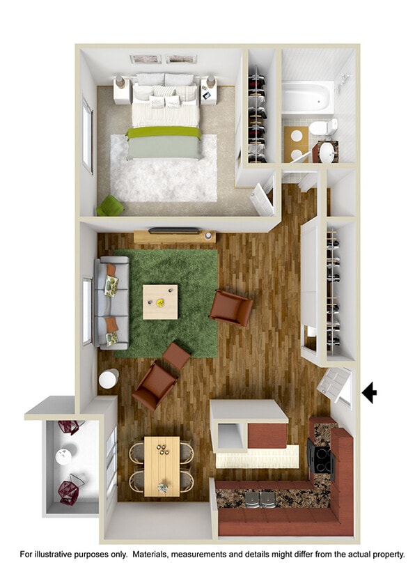 Floor Plan - 1x1