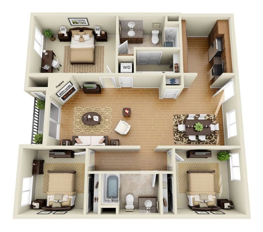 Floor Plan - The Sunset Plus Loft