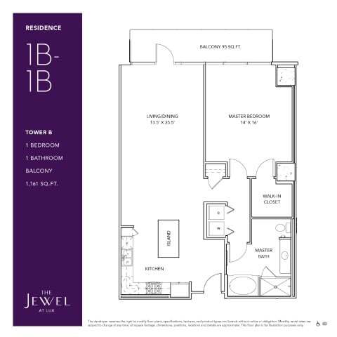 Floor Plan - 1B-1B