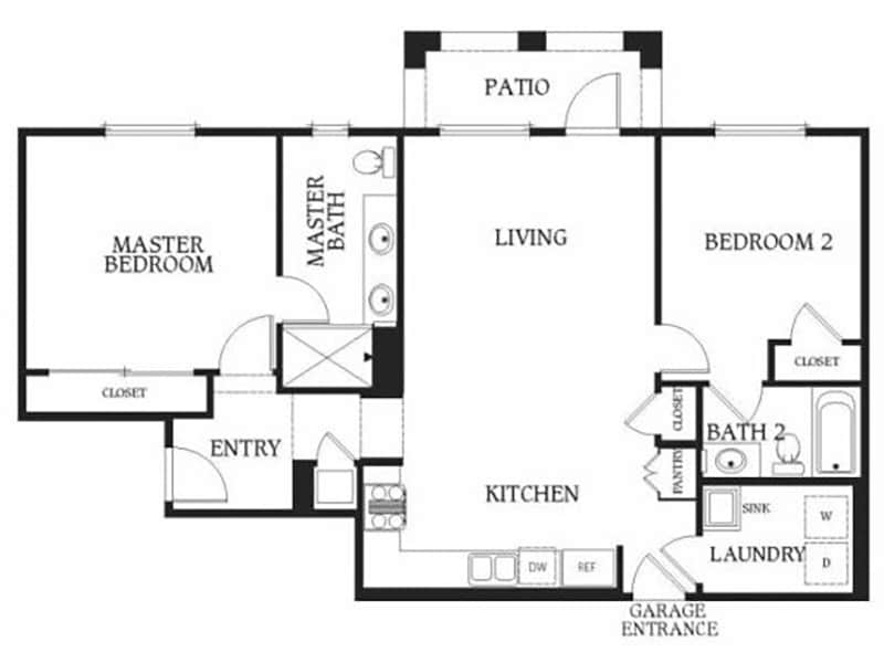 Floor Plan - 2 Bedroom A