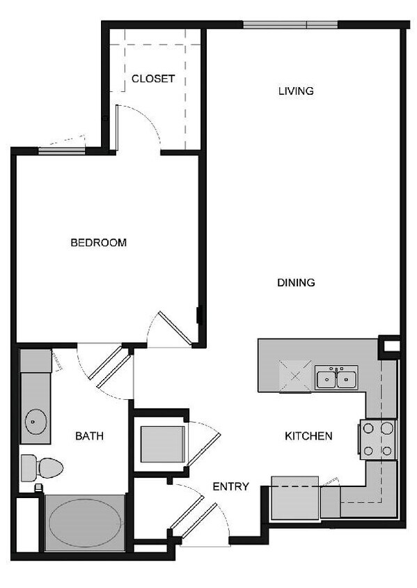 Floor Plan - A5 One Bedroom