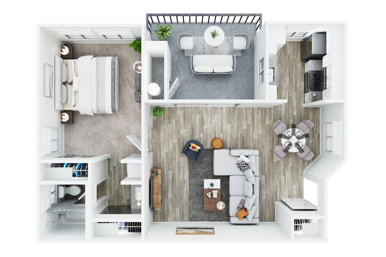 Floor Plan - 1 Bedroom - Plan B