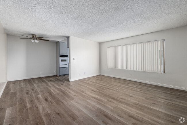 2BR, 2BA - 842SF - Living Room - The Burbank Towers