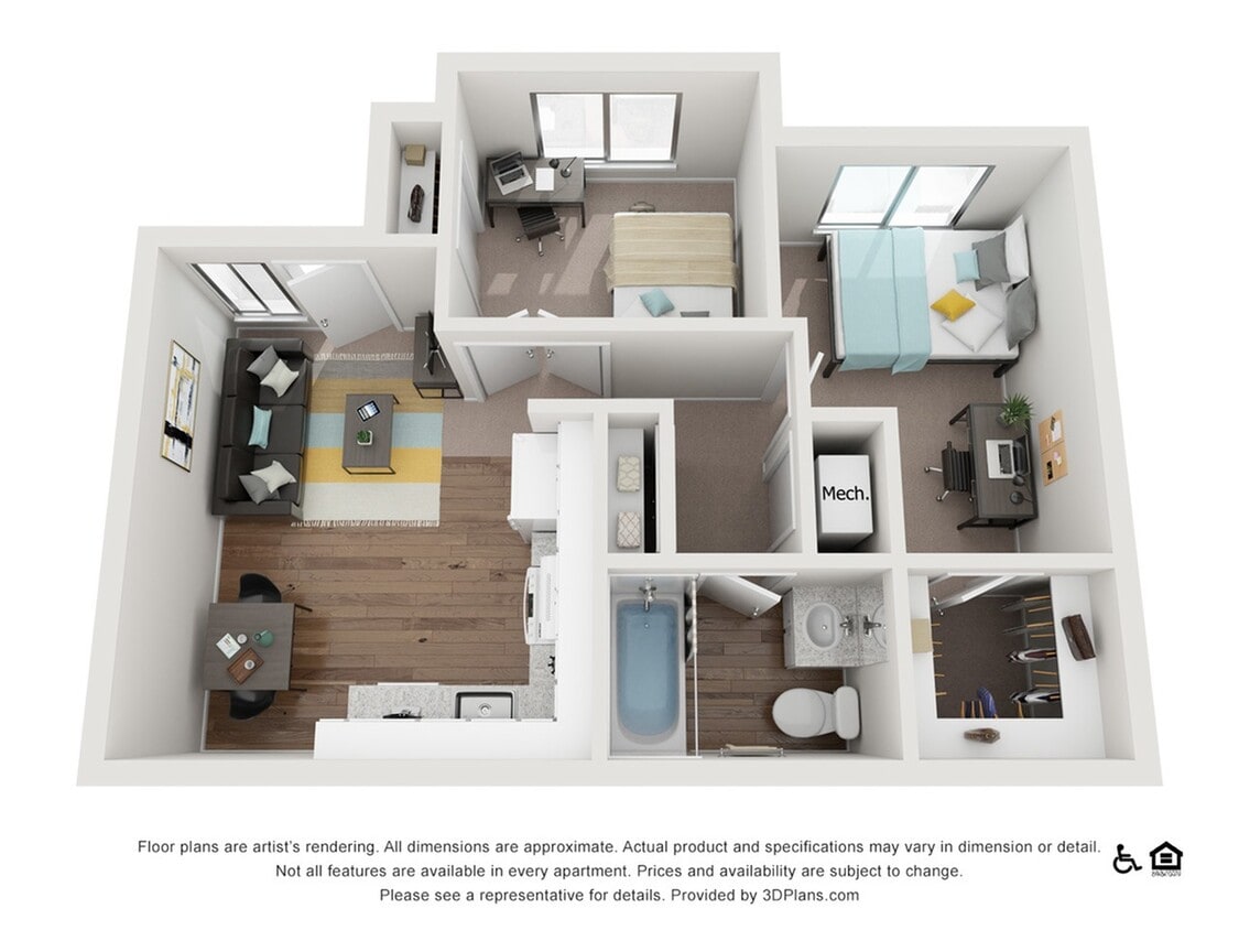 Floor Plan - 2x1