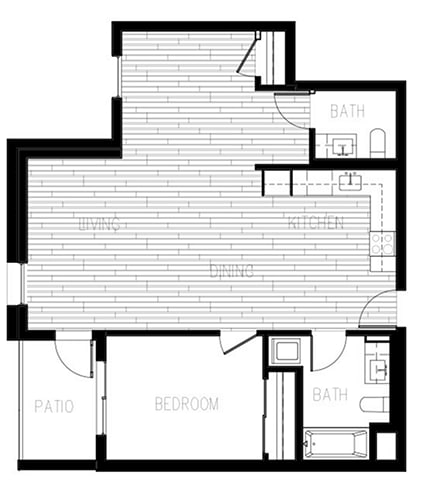 Floor Plan - 1x2C