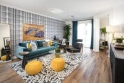 Spacious living area at Reveal Playa Vista in Playa Vista, CA. - Reveal Playa Vista Apartments