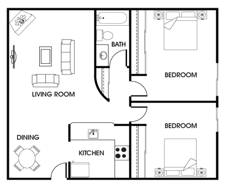 2BR/1BA - The Apollo 13 Premium-Quartz