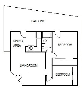 2BR/1BA - R 1+1