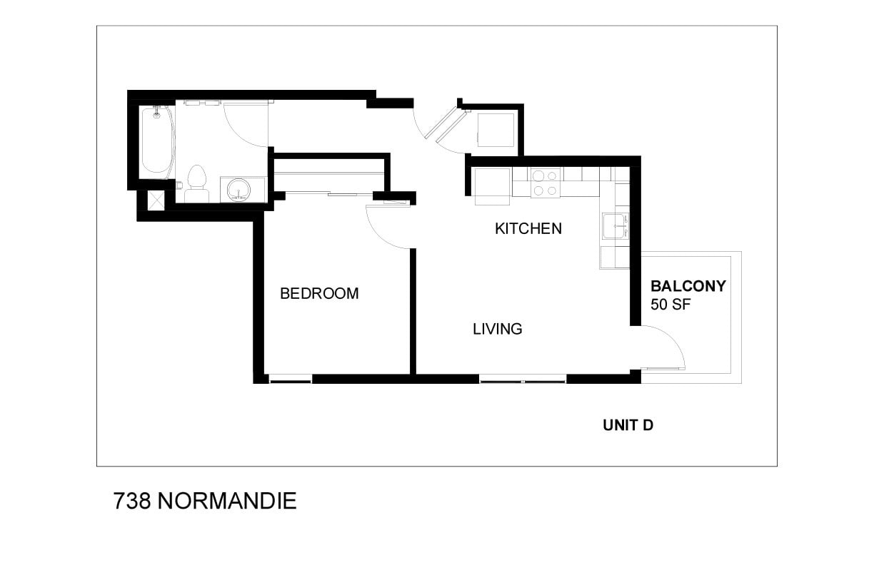 Floor Plan - 1 Bedroom - D