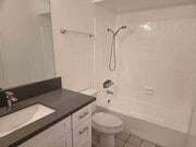 Master Bathroom with new cabinets and quartz countertops - 3455 Elm Ave Unit #215