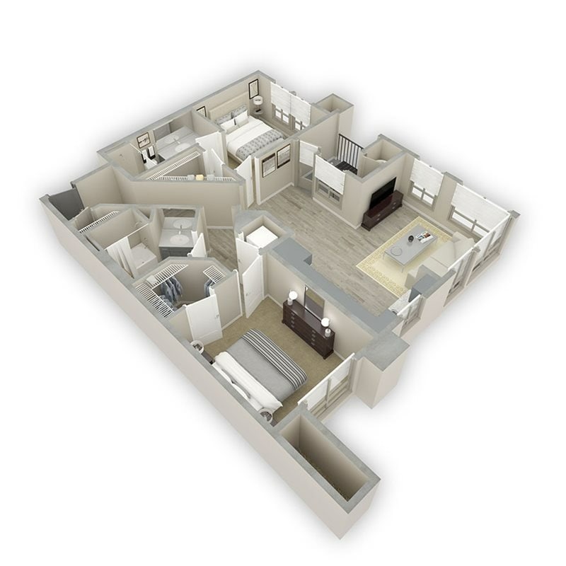3D Floorplan Rendering - B2