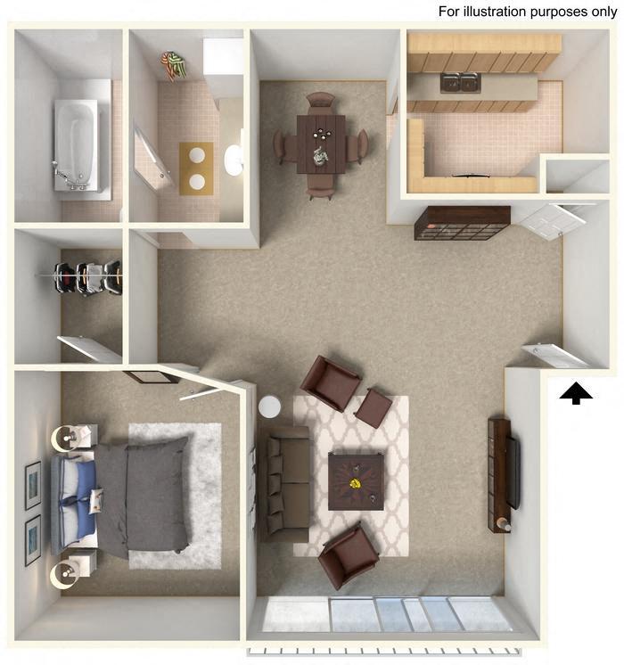 Floor Plan - 1x1