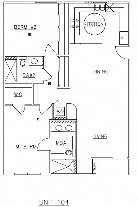 Floor Plan - 2 Bedroom, 2 Bath