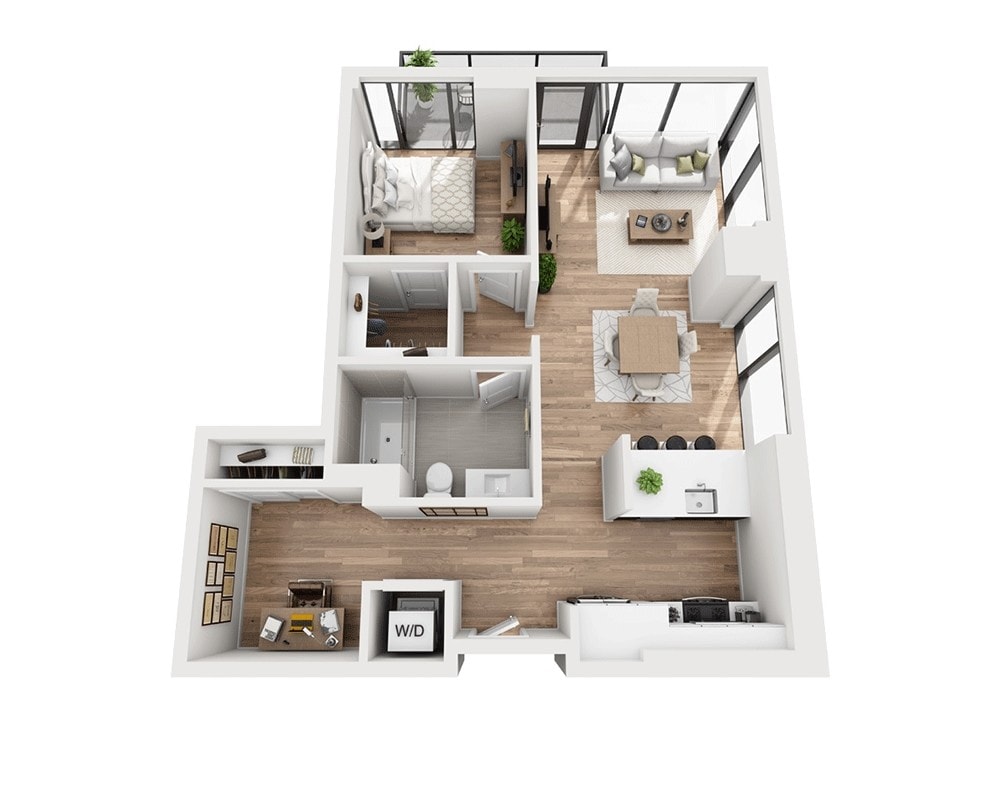 Floor Plan - One Bedroom A1C