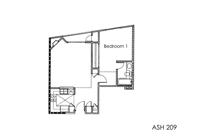 Floor Plan - 1BR 1BA - FLOOR PLAN A - 10930 ASHTON