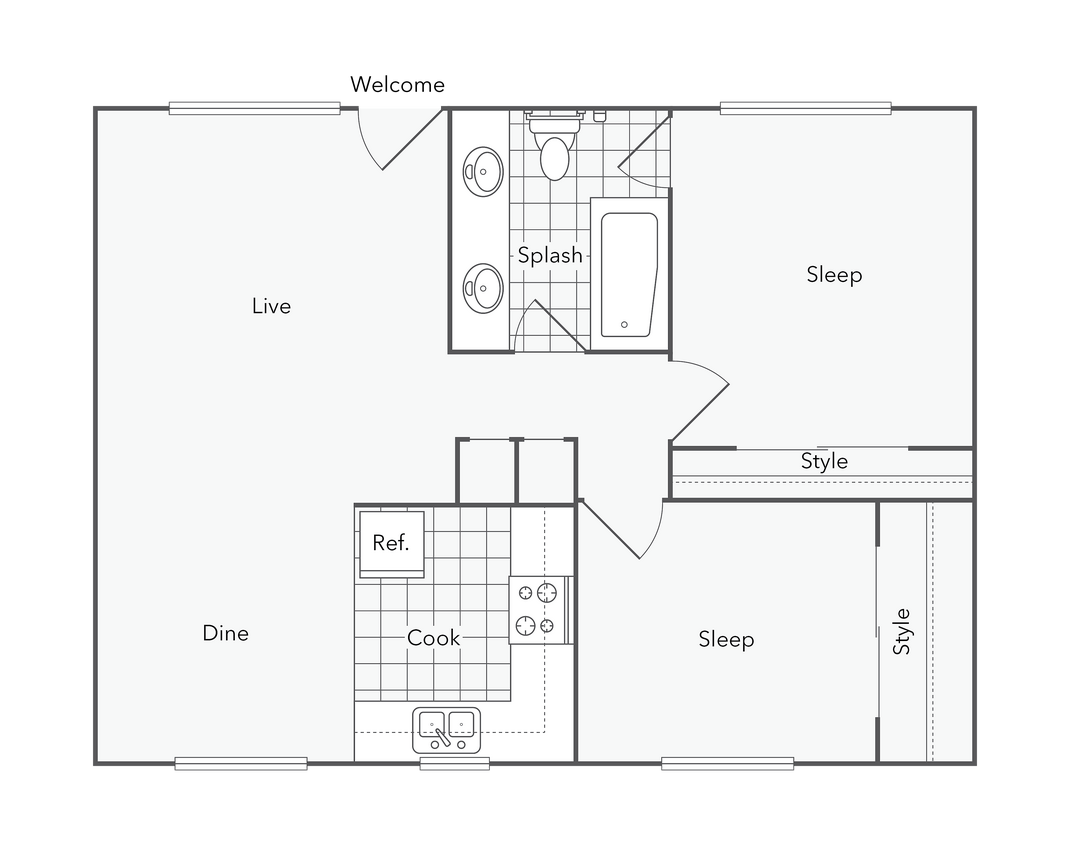 Vista | 2-Bedroom Floorplan - Vista