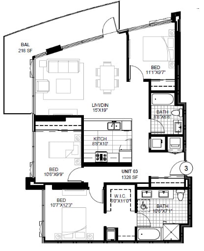 Floor Plan - SPIRE 3C