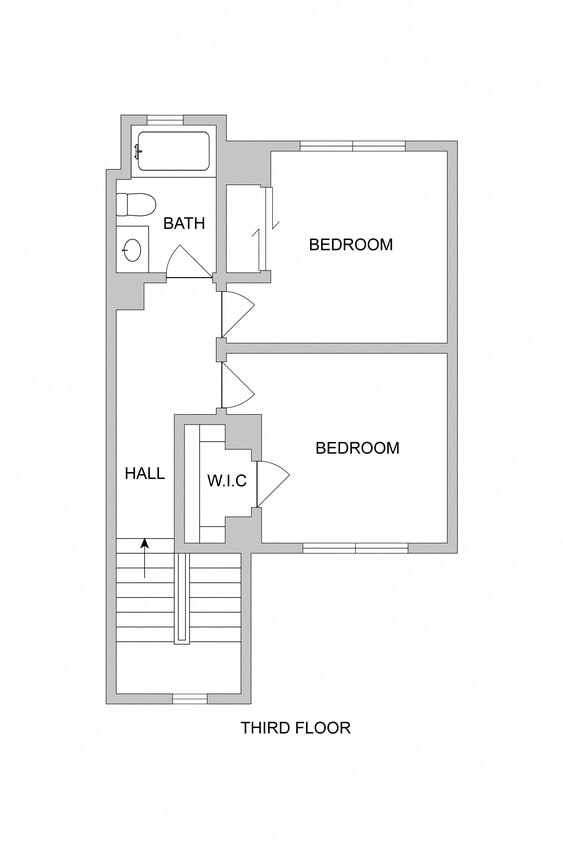 Floor Plan - Plan A Townhouse - 3 bed 2.5 bath 1543