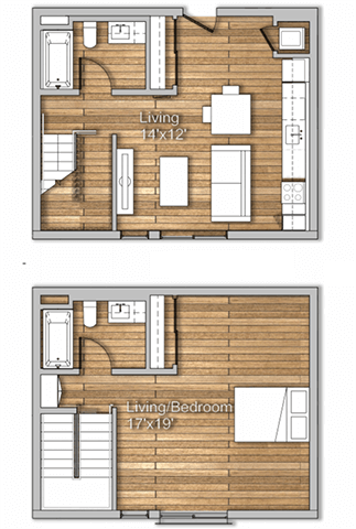 Floor Plan - 1x2H-loft