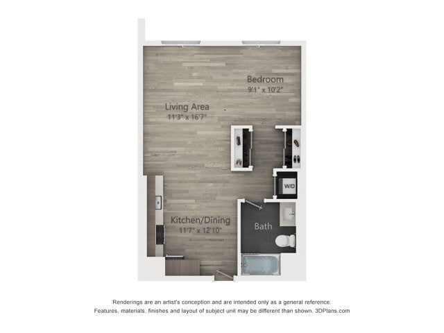 A1-2 |Studio | 637 sq. ft. - A1-2