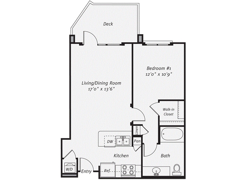 A2 - 1 Bed 1 Bath Plan B